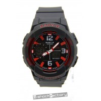 Baby-G BGA-230 Matte Black & Red Watch