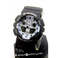 G-Shock GA-100 Black/White/Blue Wrist Watch