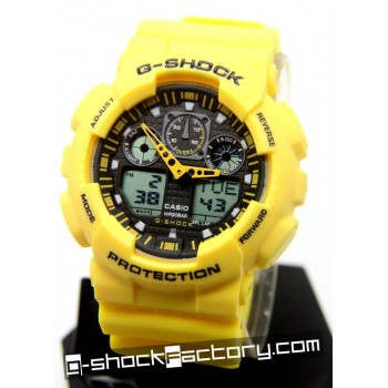 G-Shock GA-100A-9A Bumble Bee Yellow Watch