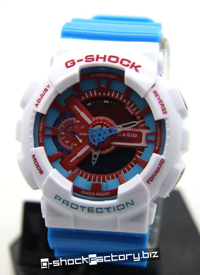 G-Shock GA-110AC-7 Limited Edition White & Blue Watch - by www.g 