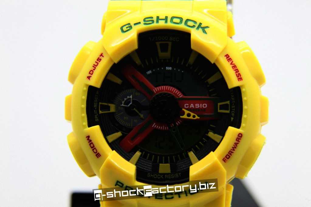 G Shock Ga 110rf 9aer Limited Edition Rastafarian Pack Yellow Green Watch By Www G Shockfactory Com